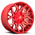 Aluminum Wheels 22X12 Twitch D771 Candy Red Milled Fuel Off Road Wheels