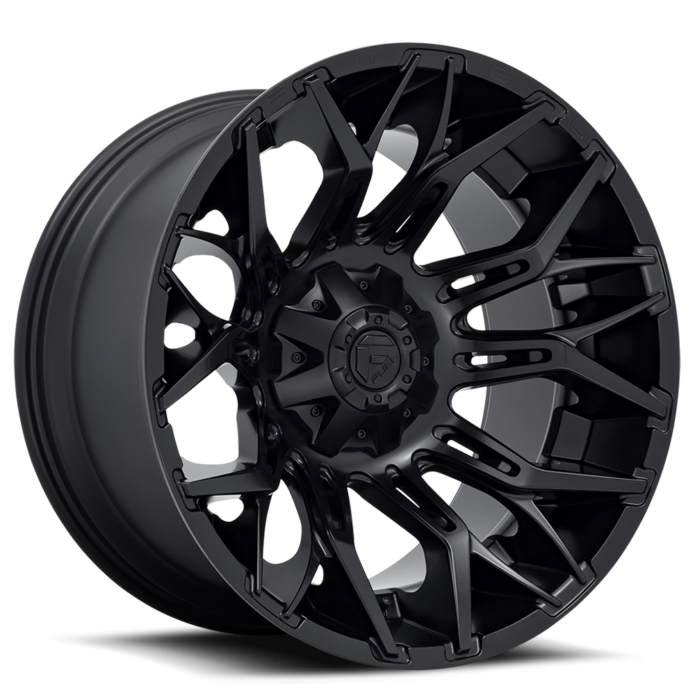 Aluminum Wheels 22X10 Twitch D772 Blackout Fuel Off Road Wheels
