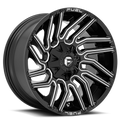Aluminum Wheels 20X10 Typhoon D773 Gloss Black/Milled Fuel Off Road Wheels