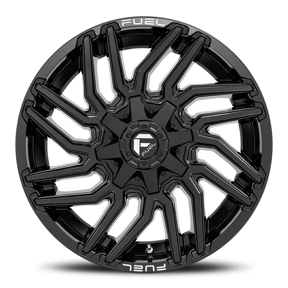 Aluminum Wheels 20X9 Typhoon D776 Gloss Black Fuel Off Road Wheels