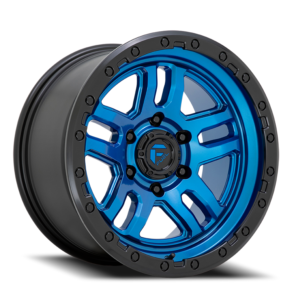 Aluminum Wheels 17X9 AMMO D790 Blue W/Black Lip Fuel Off Road Wheels