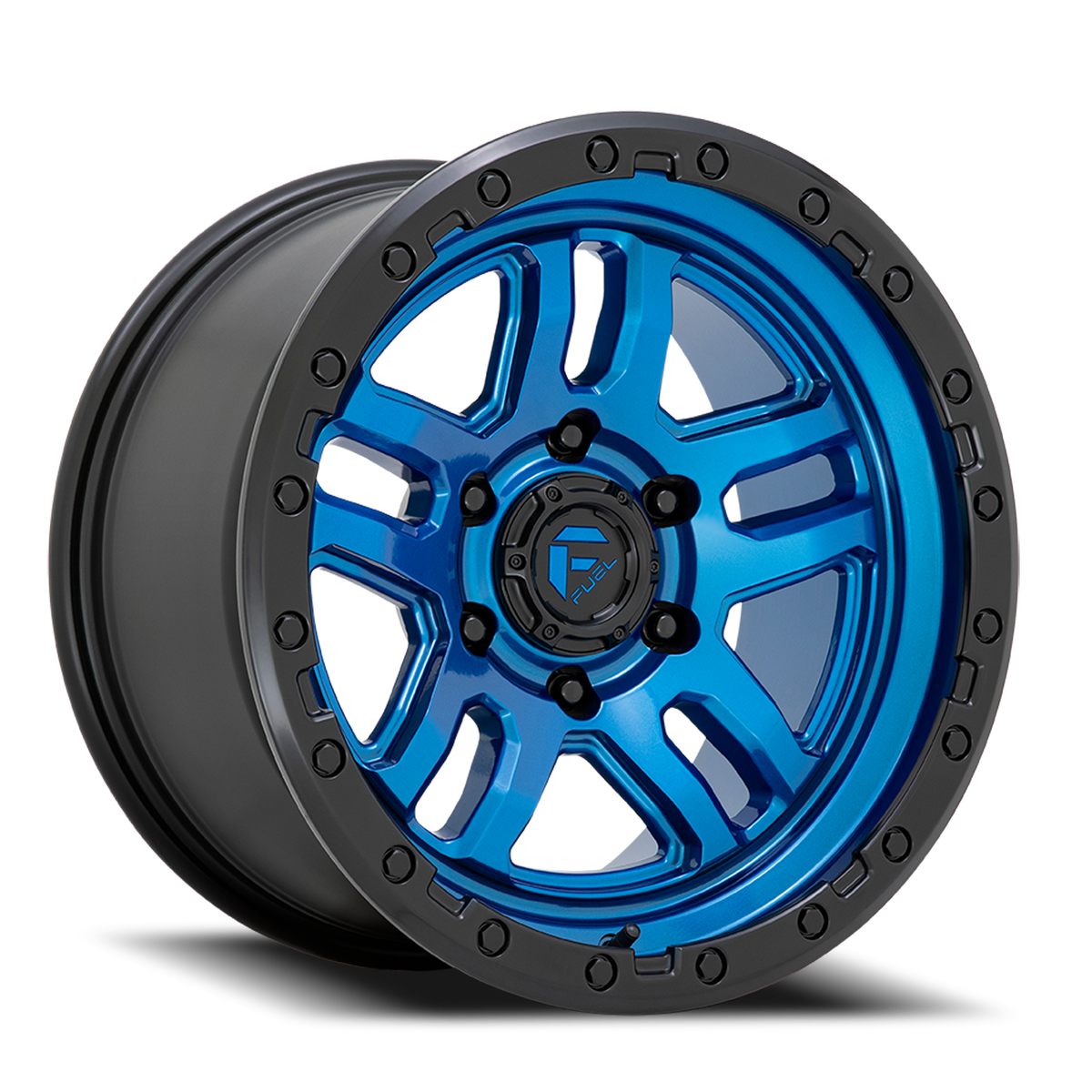 Aluminum Wheels 17X9 AMMO D790 Blue W/Black Lip Fuel Off Road Wheels