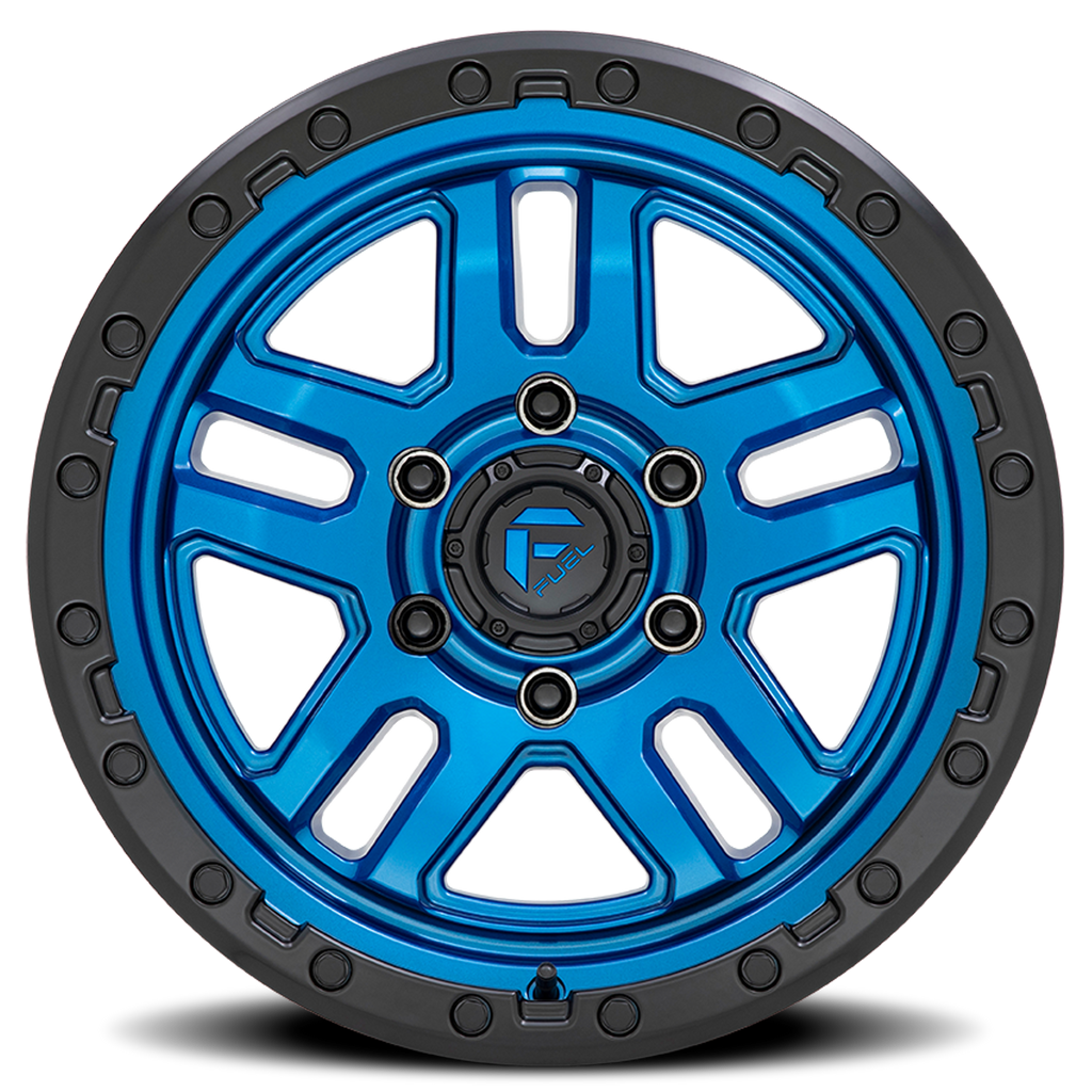 Aluminum Wheels 17X9 AMMO D790 Blue W/Black Lip Fuel Off Road Wheels