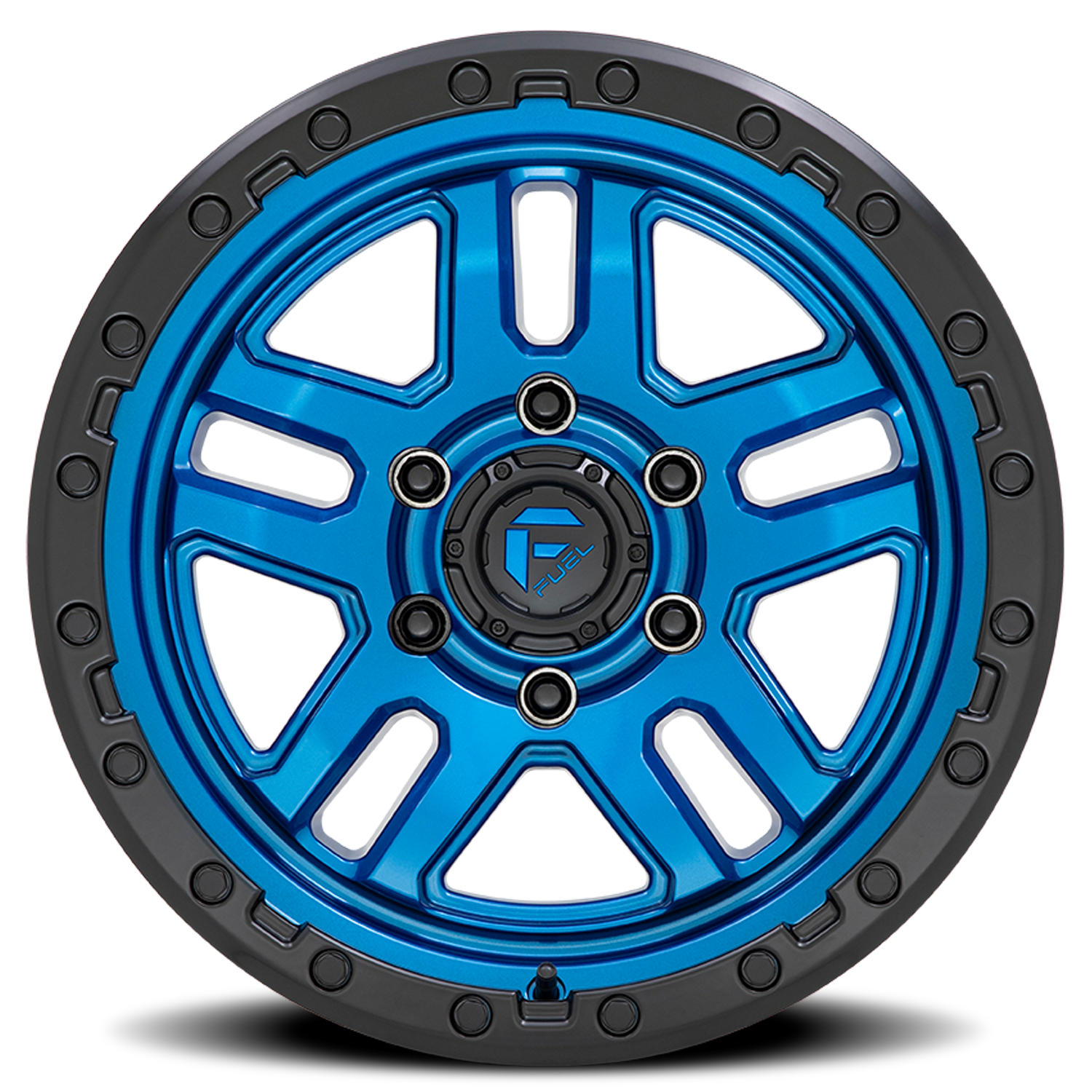 Aluminum Wheels 17X9 AMMO D790 Blue W/Black Lip Fuel Off Road Wheels