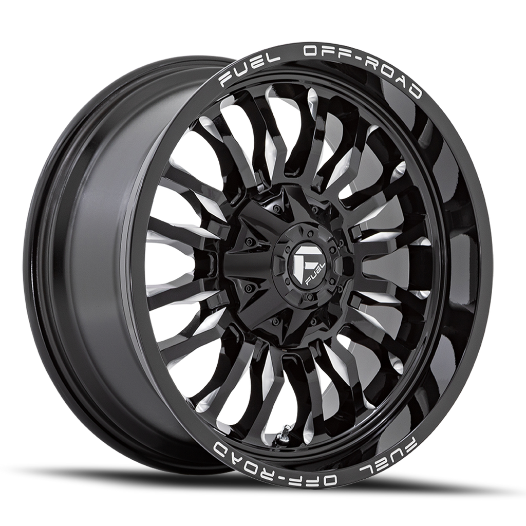 Aluminum Wheels 20X9 Arc D795 Gloss Black Milled Fuel Off Road Wheels
