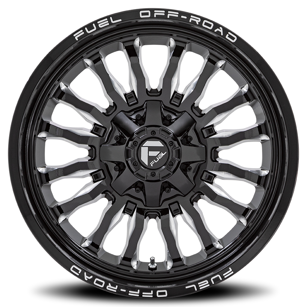 Aluminum Wheels 20X9 Arc D795 Gloss Black Milled Fuel Off Road Wheels