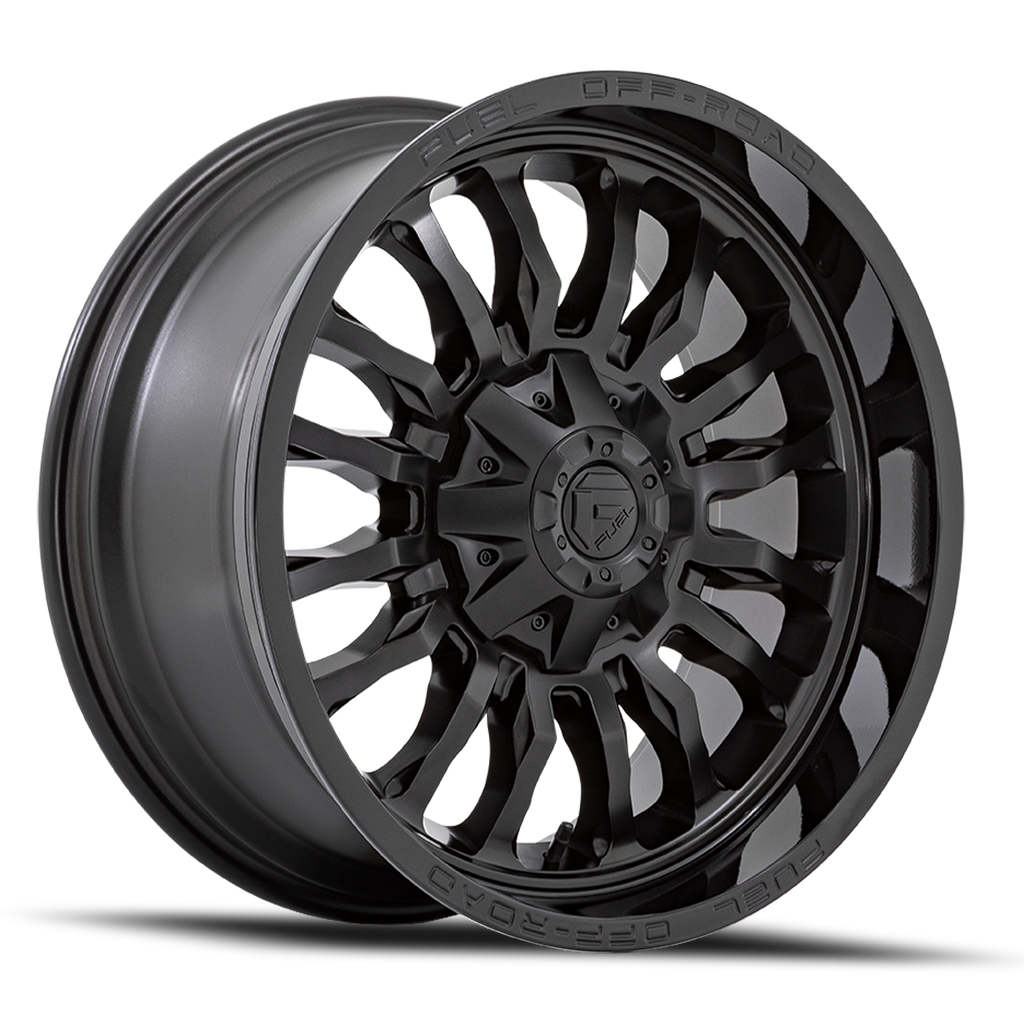 Aluminum Wheels 20X9 Arc D796 Matte Black W/ Gloss Black Lip Fuel Off Road Wheels