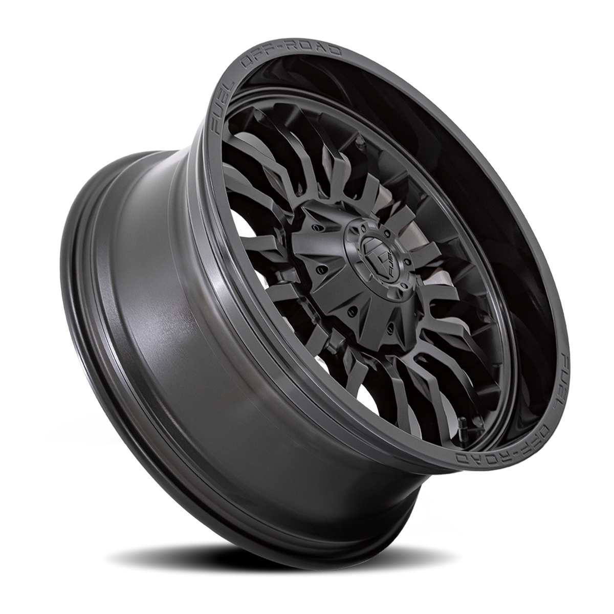 Aluminum Wheels 22X12 Arc D796 Matte Black W/ Gloss Black Lip Fuel Off Road Wheels