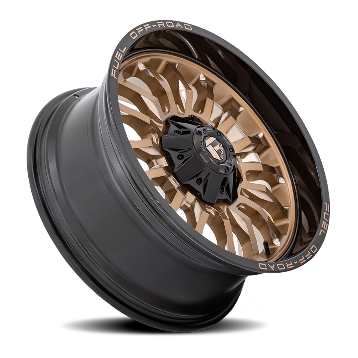 Aluminum Wheels 20X10 Arc D797 Platinum Bronze/Black Lip Fuel Off Road Wheels