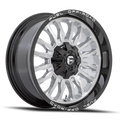 Aluminum Wheels 22X10 Arc D798 Silver/Brushed Face-Milled Black Lip Fuel Off Road Wheels