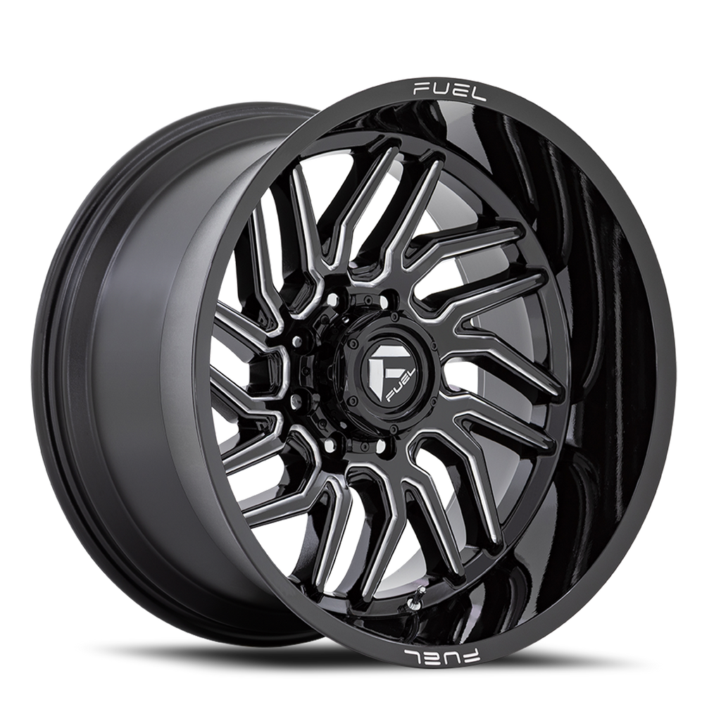 Aluminum Wheels 20X10 Hurricane D807 Gloss Black Milled Fuel Off Road Wheels