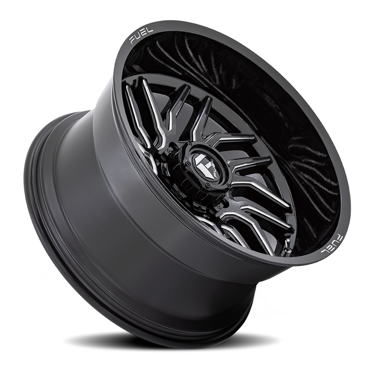 Aluminum Wheels 20X10 Hurricane D807 Gloss Black Milled Fuel Off Road Wheels