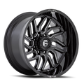 Aluminum Wheels 22X12 Hurricane D807 Gloss Black Milled Fuel Off Road Wheels