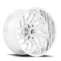 Aluminum Wheels 20X9 Hurricane D809 Polished Milled Fuel Off Road Wheels