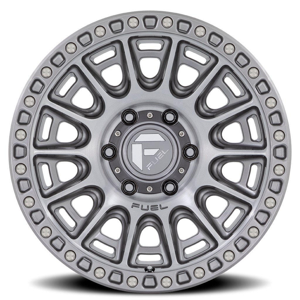 Aluminum Wheels 17X8.5 Cycle D833 Platinum Gray Fuel Off Road Wheels