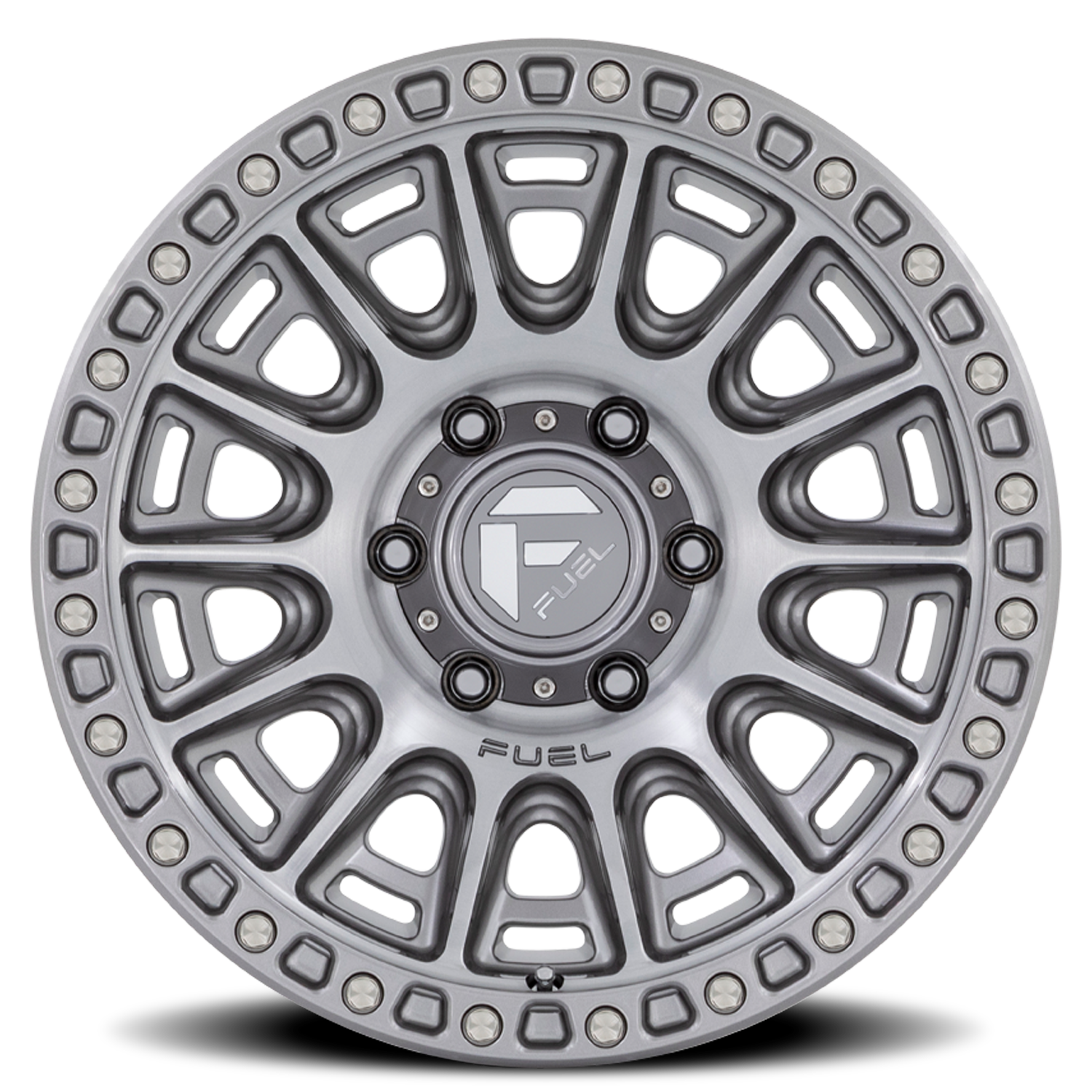 Aluminum Wheels 17X8.5 Cycle D833 Platinum Gray Fuel Off Road Wheels