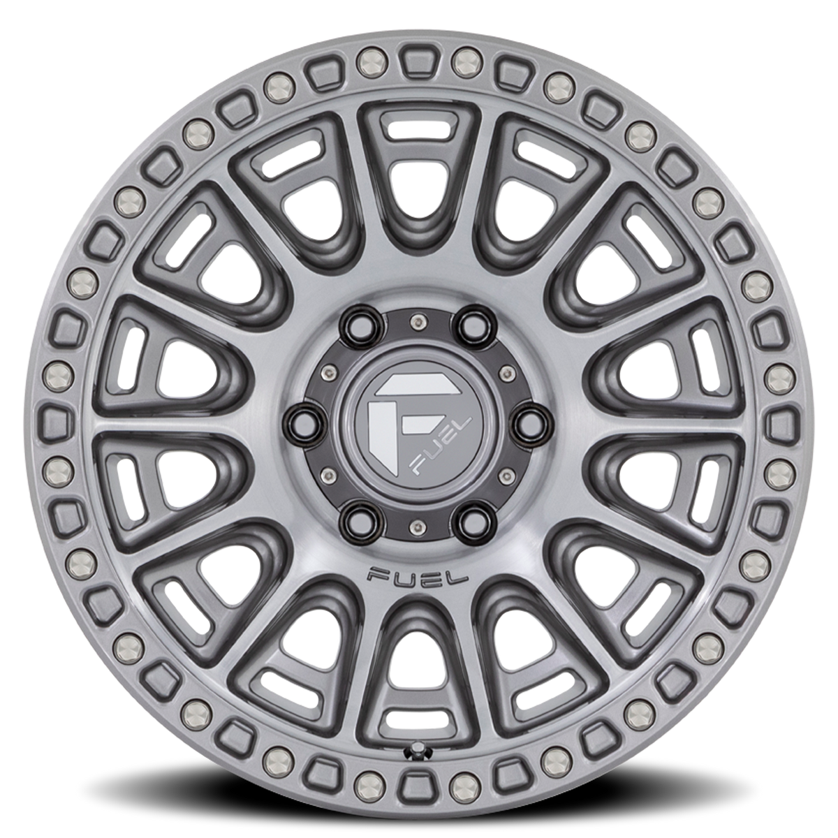 Aluminum Wheels 20X9 Cycle D833 Platinum Gray Fuel Off Road Wheels