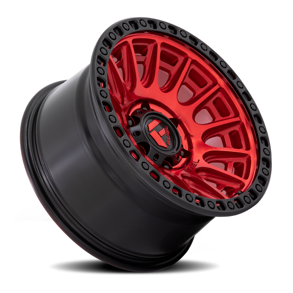 Aluminum Wheels 17X9 Cycle D834 Candy Red/Black Ring Fuel Off Road Wheels