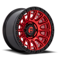 Aluminum Wheels 20X9 Cycle D834 Candy Red/Black Ring Fuel Off Road Wheels