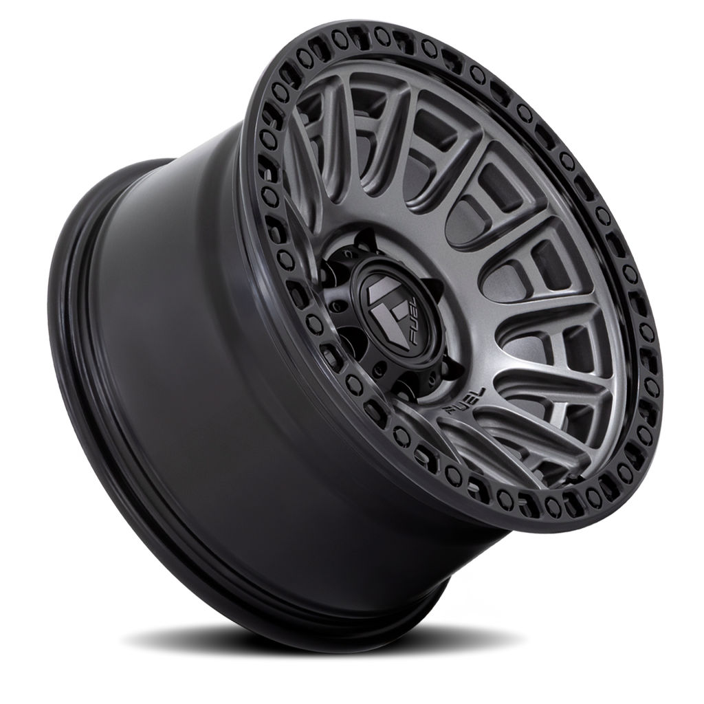 Aluminum Wheels 17X8.5 Cycle D835 Gunmetal Gray/Black Ring Fuel Off Road Wheels