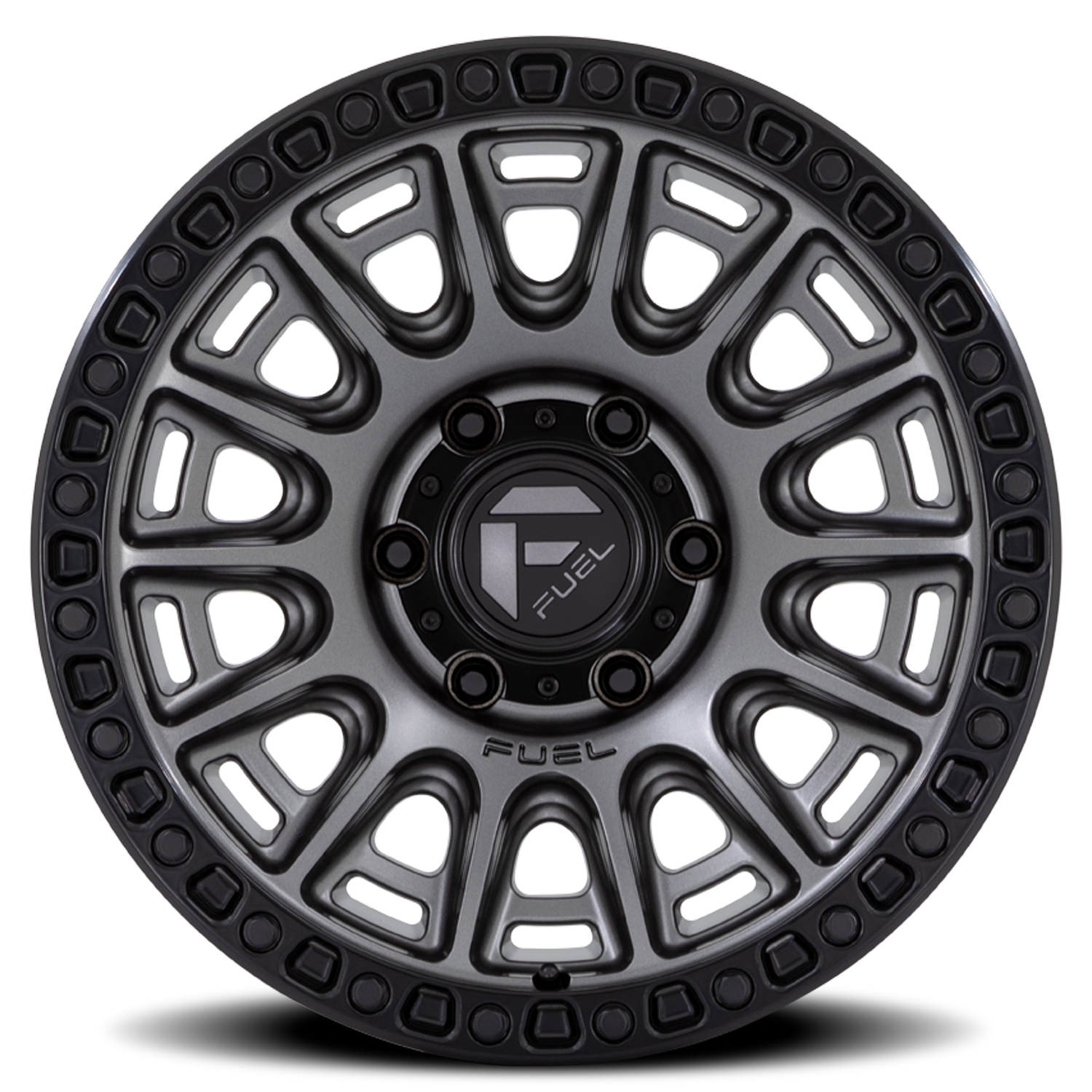 Aluminum Wheels 17X8.5 Cycle D835 Gunmetal Gray/Black Ring Fuel Off Road Wheels