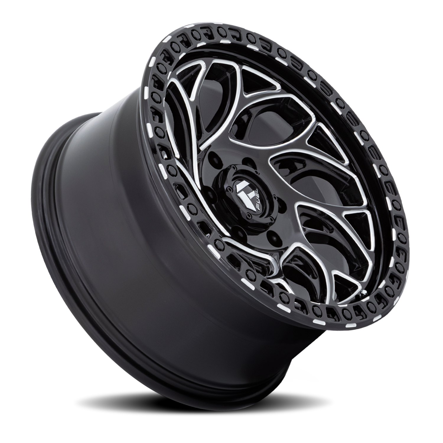 Aluminum Wheels 17X9 Runner OR D840 Gloss Black Milled Fuel Off Road Wheels