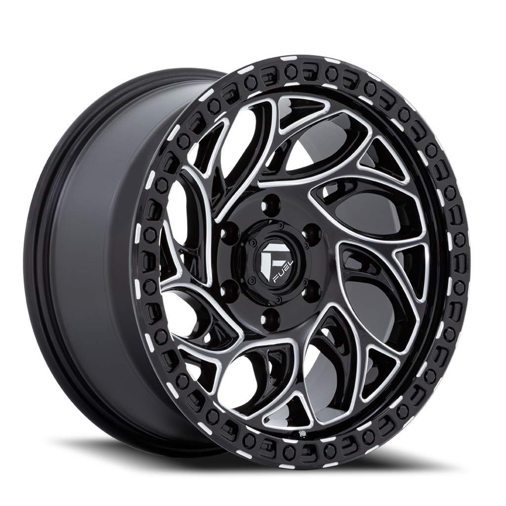 Aluminum Wheels 20X9 Runner OR D840 Gloss Black Milled Fuel Off Road Wheels