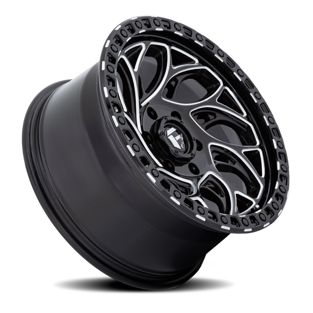 Aluminum Wheels 20X9 Runner OR D840 Gloss Black Milled Fuel Off Road Wheels