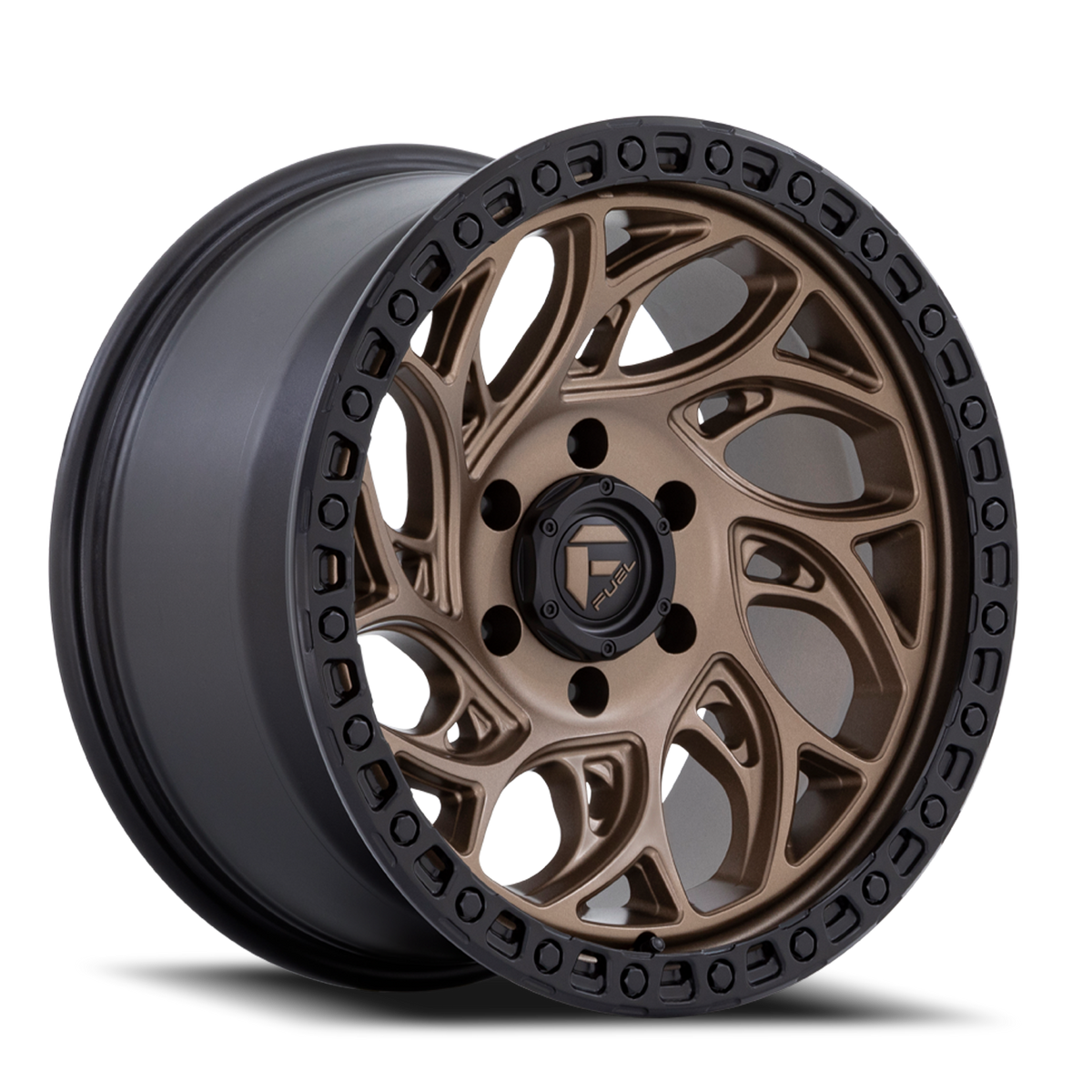 Aluminum Wheels 15X10 Runner OR D841 Bronze/Black Ring Fuel Off Road Wheels
