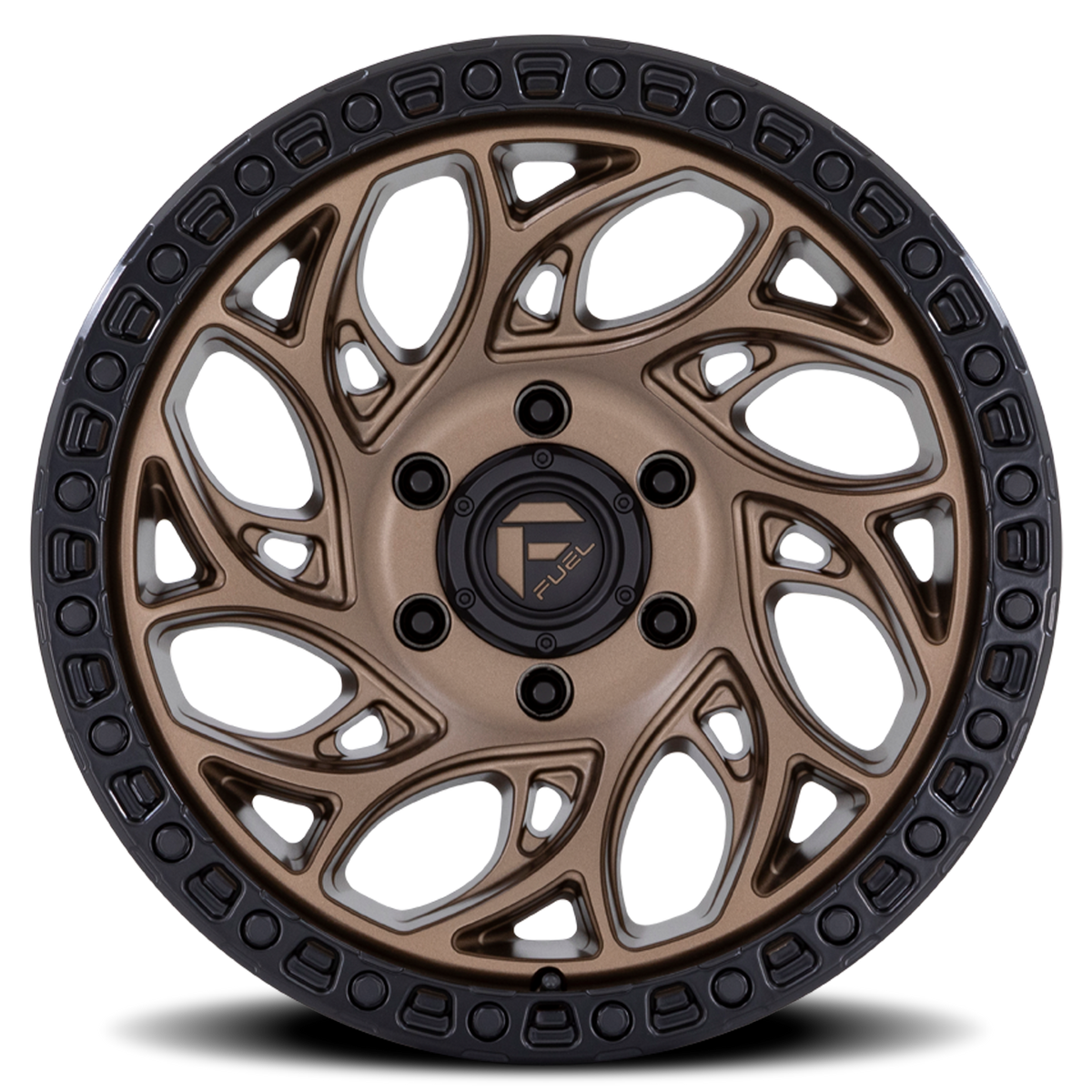 Aluminum Wheels 18X9 Runner OR D841 Bronze/Black Ring Fuel Off Road Wheels