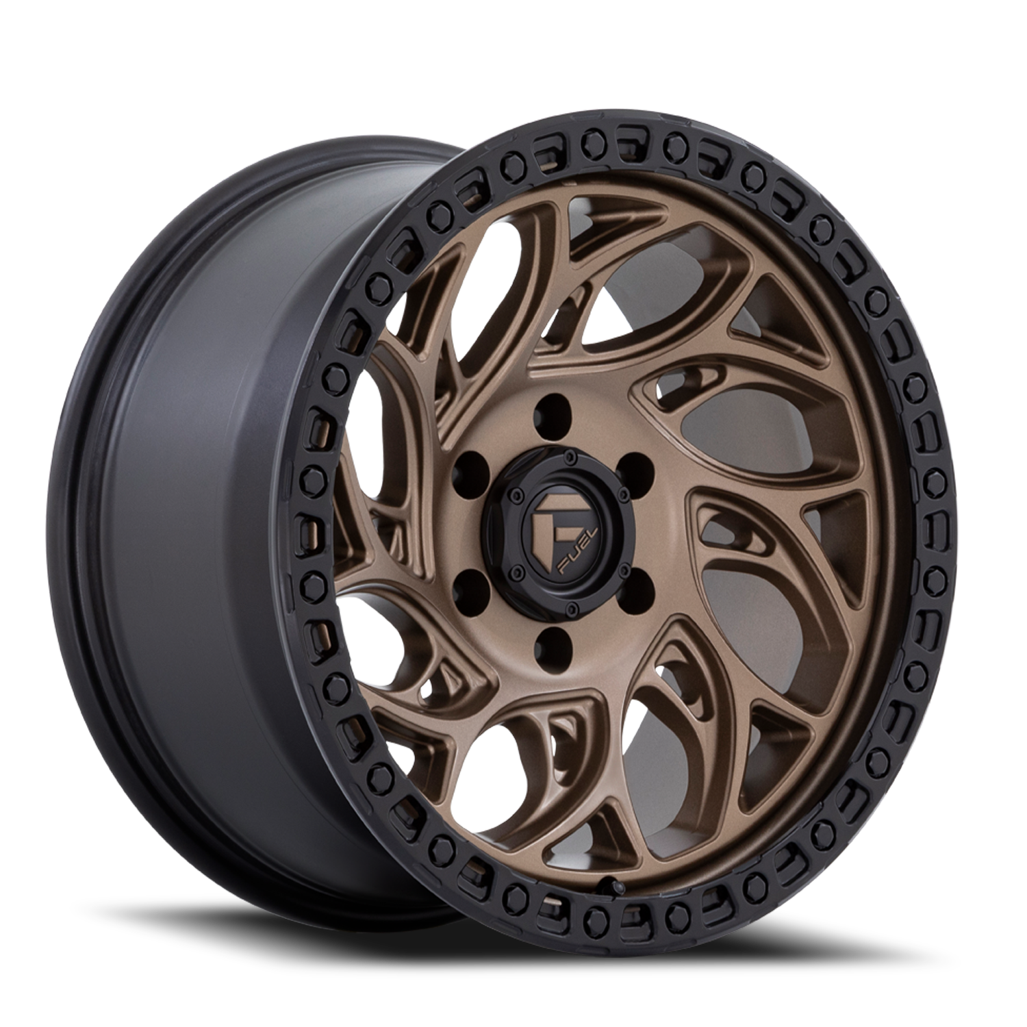 Aluminum Wheels 20X9 Runner OR D841 Bronze/Black Ring Fuel Off Road Wheels
