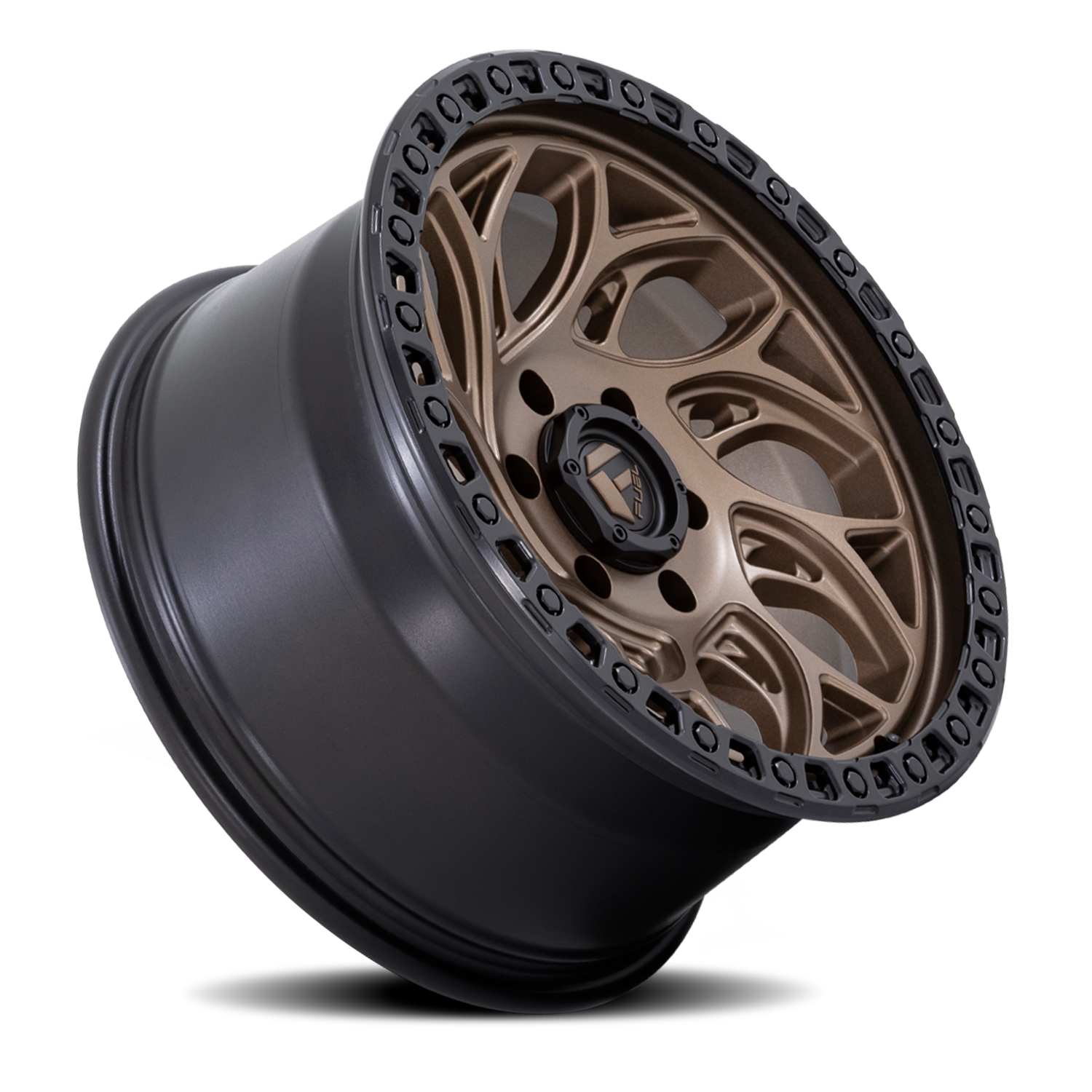 Aluminum Wheels 20X9 Runner OR D841 Bronze/Black Ring Fuel Off Road Wheels