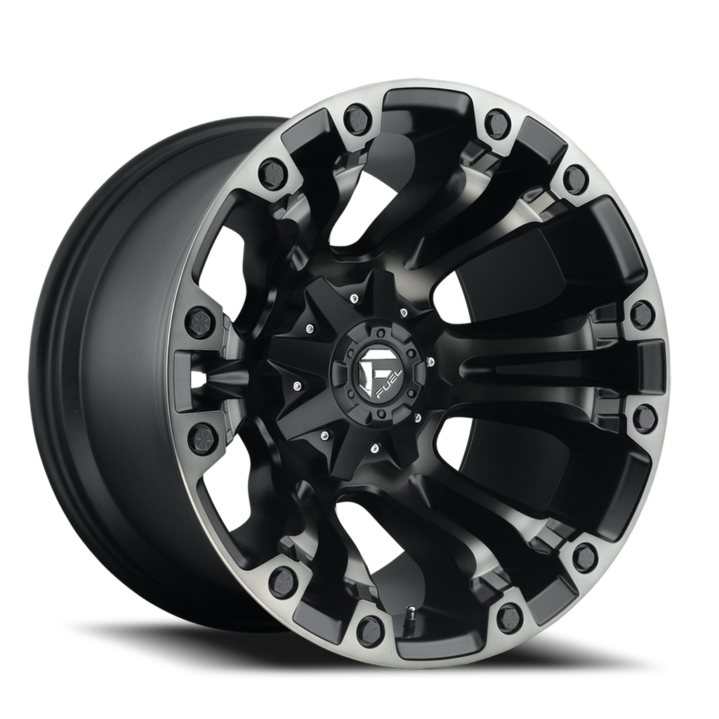 Aluminum Wheels 17X9 Vapor D851 Matte Black Gray Tint Fuel Off Road Wheels