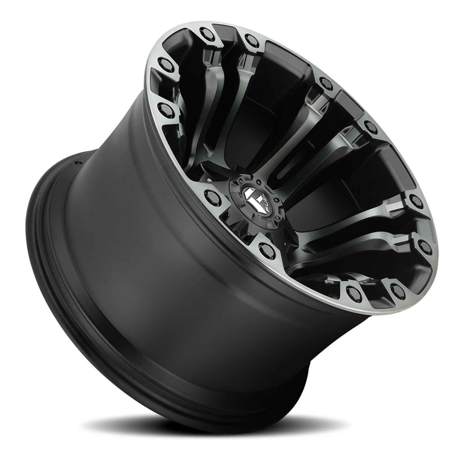 Aluminum Wheels 17X9 Vapor D851 Matte Black Gray Tint Fuel Off Road Wheels