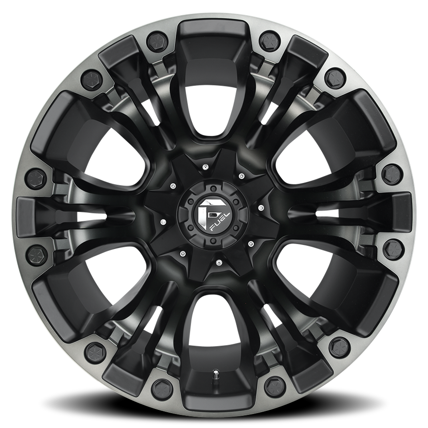 Aluminum Wheels 17X9 Vapor D851 Matte Black Gray Tint Fuel Off Road Wheels
