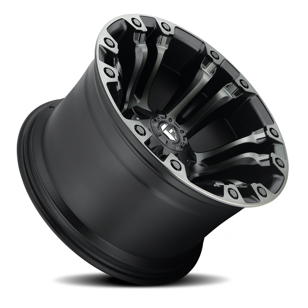 Aluminum Wheels 18X9 Vapor D851 8 On 165.1 Matte Black Gray Tint 125.1 Bore -12 Offset Fuel Off Road Wheels