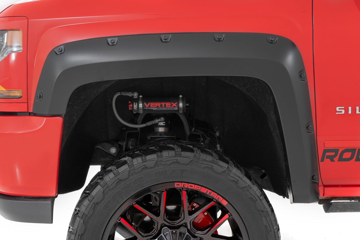 Pocket Fender Flares 6 Foot 7 Inch & 8 Foot Bed Chevy Silverado 1500 (2014-2018)/ 2500HD (2015-2019) Rough Country
