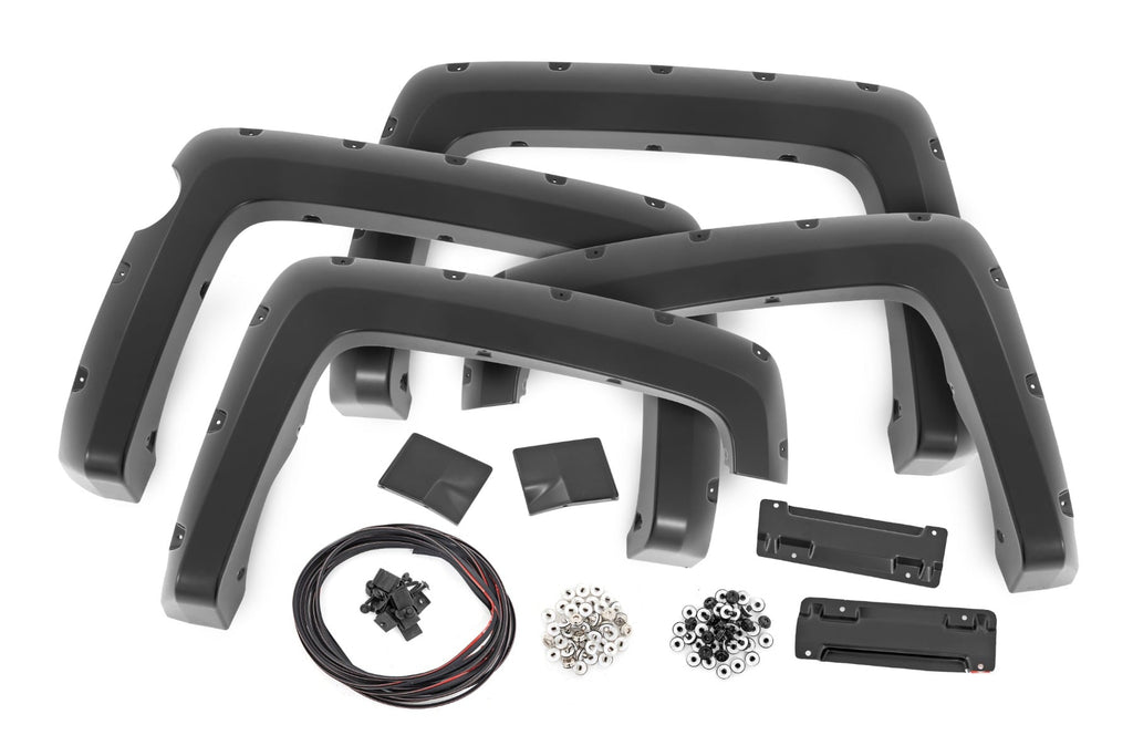 Pocket Fender Flares 5 Foot 9 Inch Bed Gas Door Chevy Silverado 1500 (14-18 & Classic) Rough Country