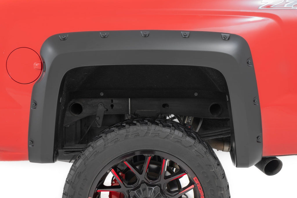 Pocket Fender Flares 5 Foot 9 Inch Bed Gas Door Chevy Silverado 1500 (14-18 & Classic) Rough Country
