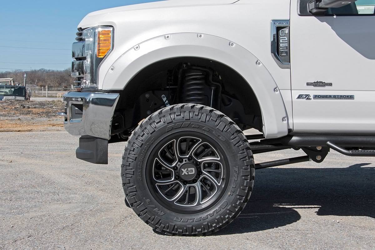 Pocket Fender Flares Rivets OxWhite 17-20 F-250/350 Rough Country