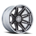 Aluminum Wheels 22X12 Brawl FC401AP Platinum Silver Chrome Lip Fuel Off Road Wheels