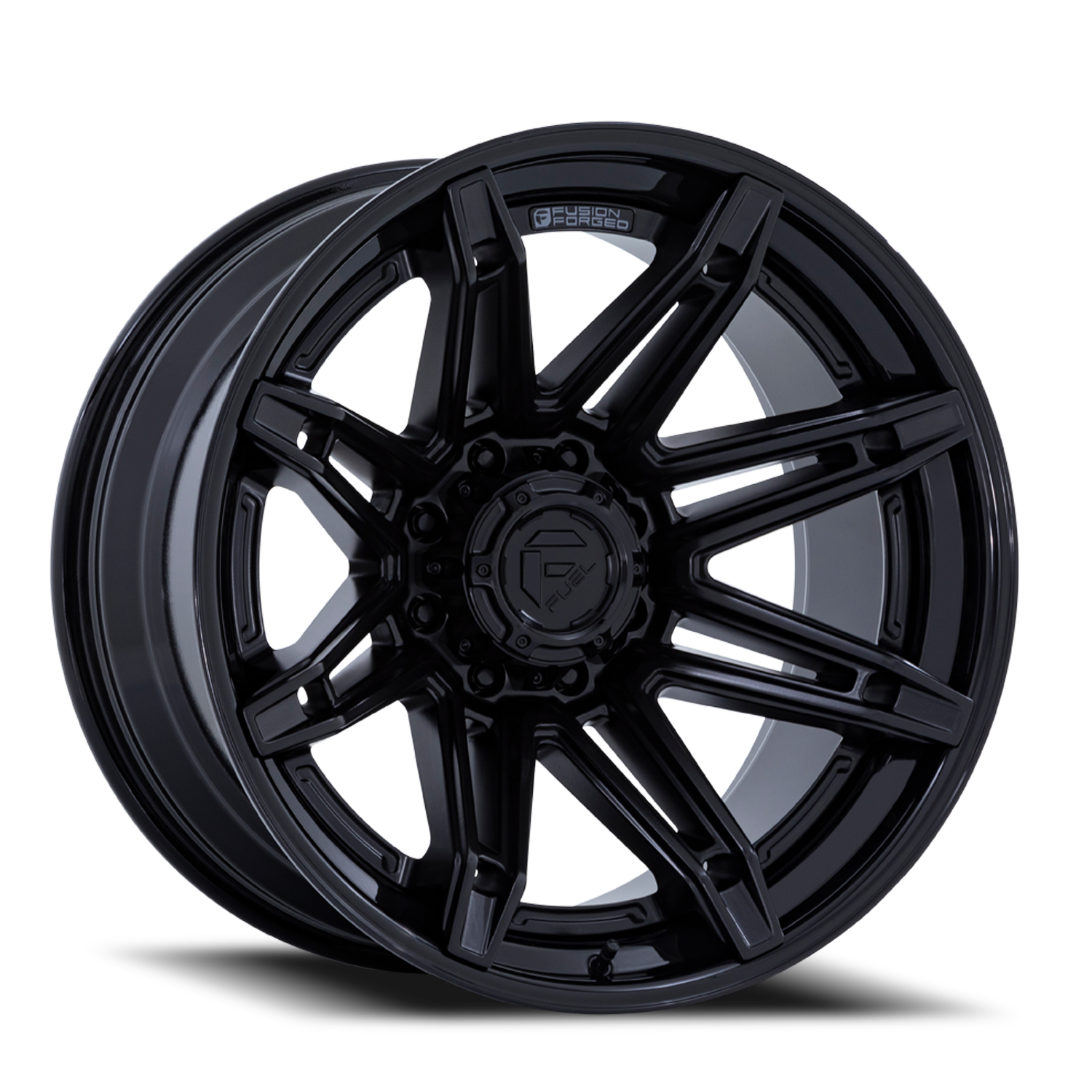 Aluminum Wheels 20X10 Brawl FC401MX Matte Black/Gloss Black Lip Fuel Off Road Wheels