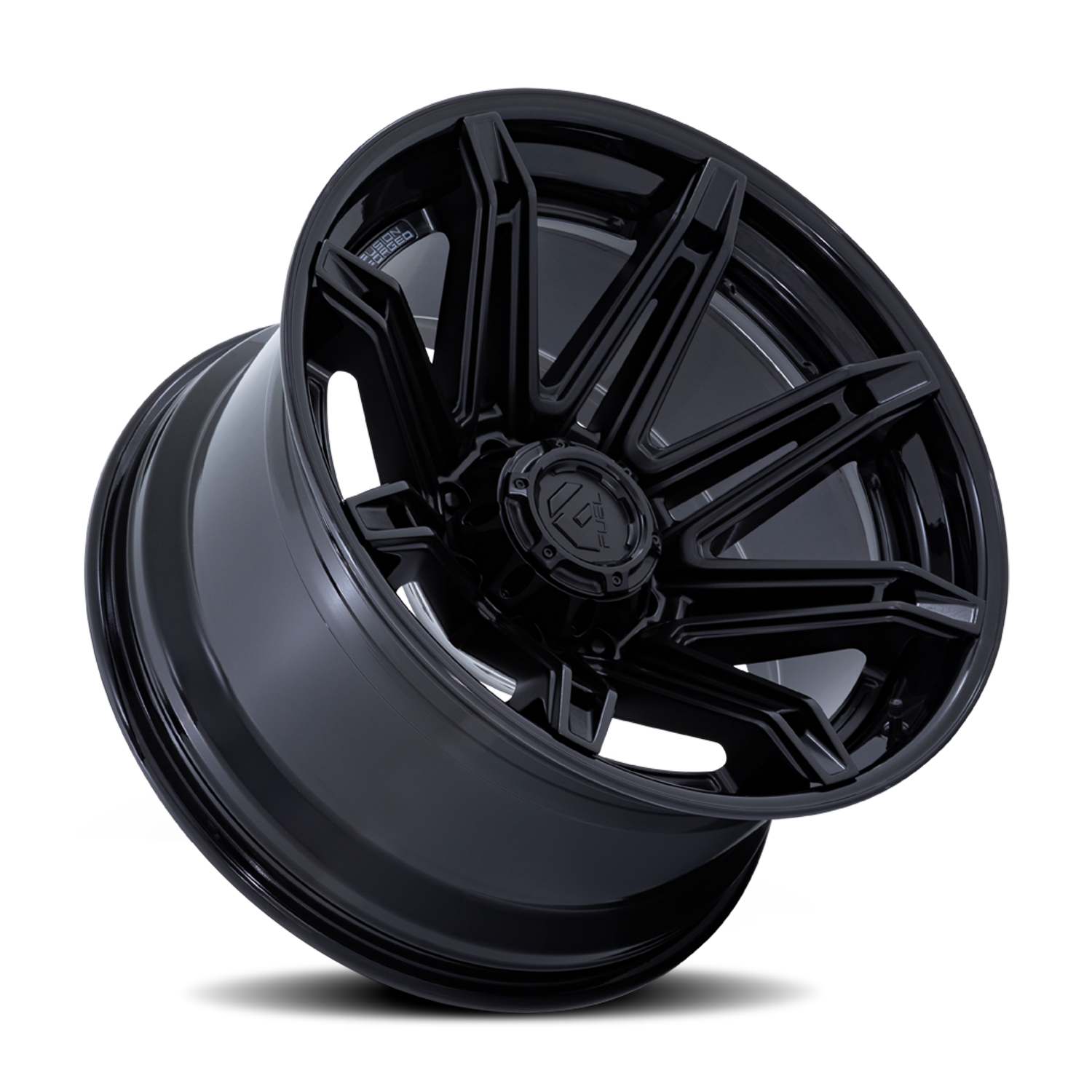 Aluminum Wheels 22X10 Brawl FC401MX Matte Black/Gloss Black Lip Fuel Off Road Wheels