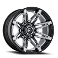 Aluminum Wheels 22X12 Brawl FC401PB Chrome/Gloss Black Lip Fuel Off Road Wheels