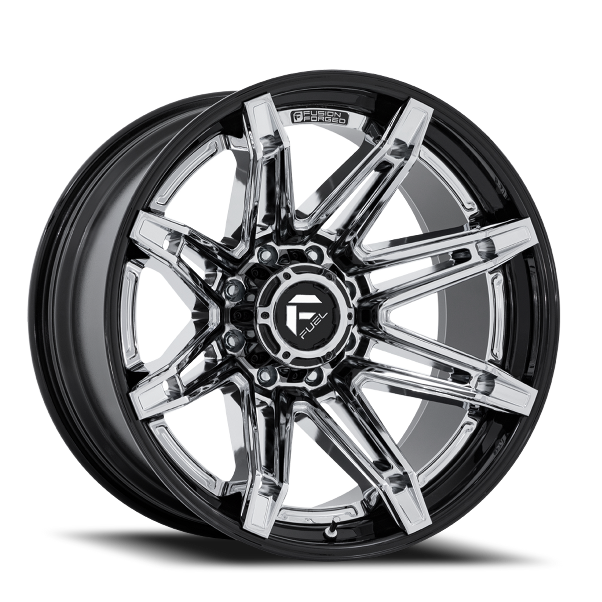 Aluminum Wheels 24X12 Brawl FC401PB Chrome/Gloss Black Lip Fuel Off Road Wheels