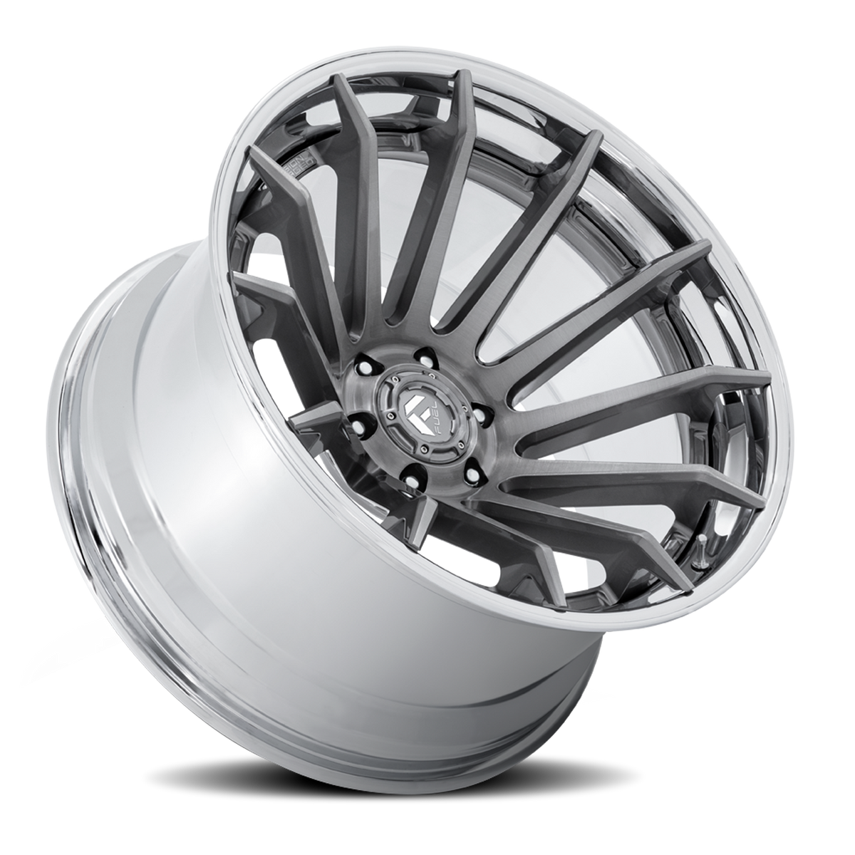 Aluminum Wheels 22X12 Burn FC403AP Platinum Silver Chrome Lip Fuel Off Road Wheels