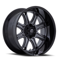 Aluminum Wheels 24X12 Darkstar FC853AB Matte Gunmetal Gray/Black Lip Fuel Off Road Wheels