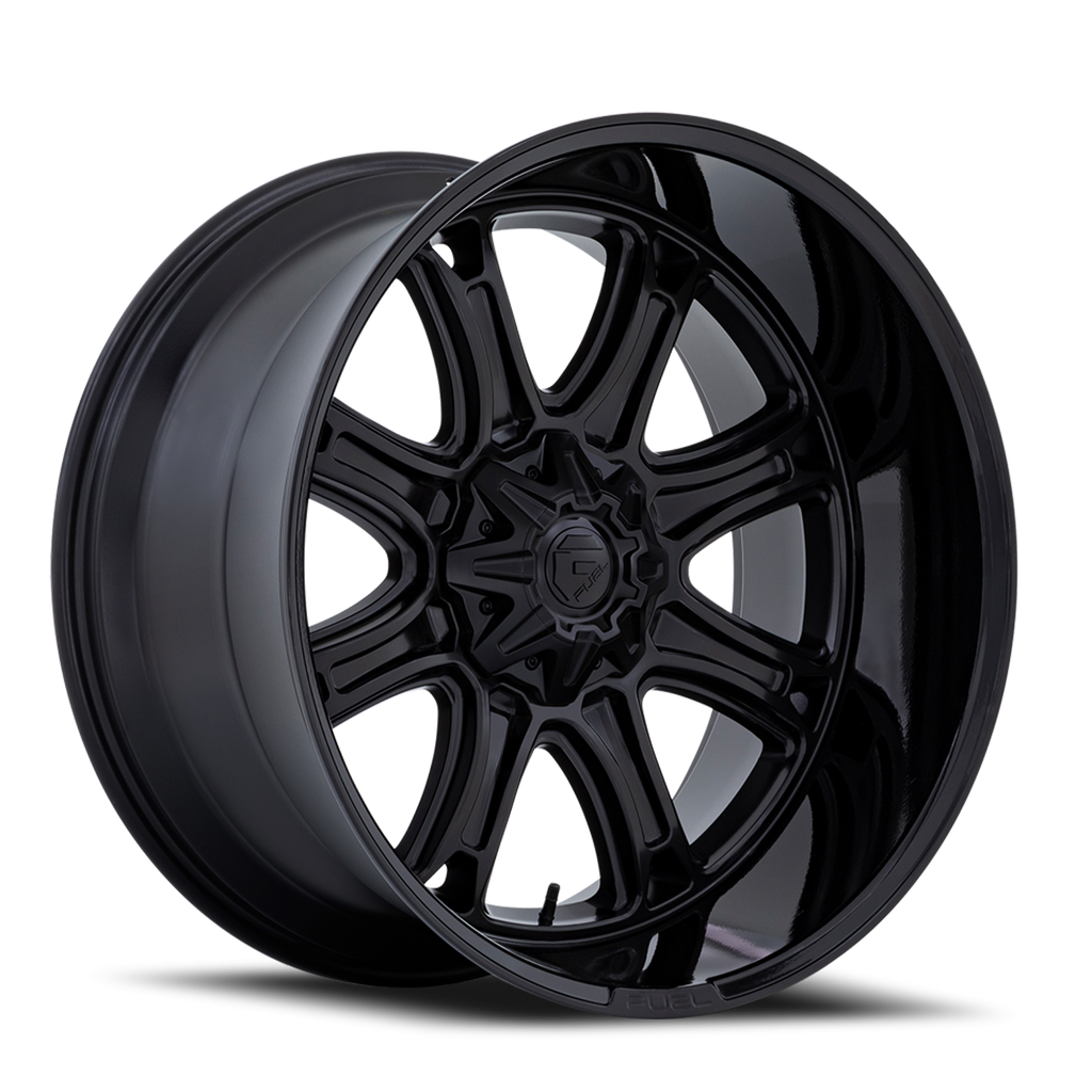 Aluminum Wheels 20X10 Darkstar FC853MB Matte Black/Gloss Black Lip Fuel Off Road Wheels