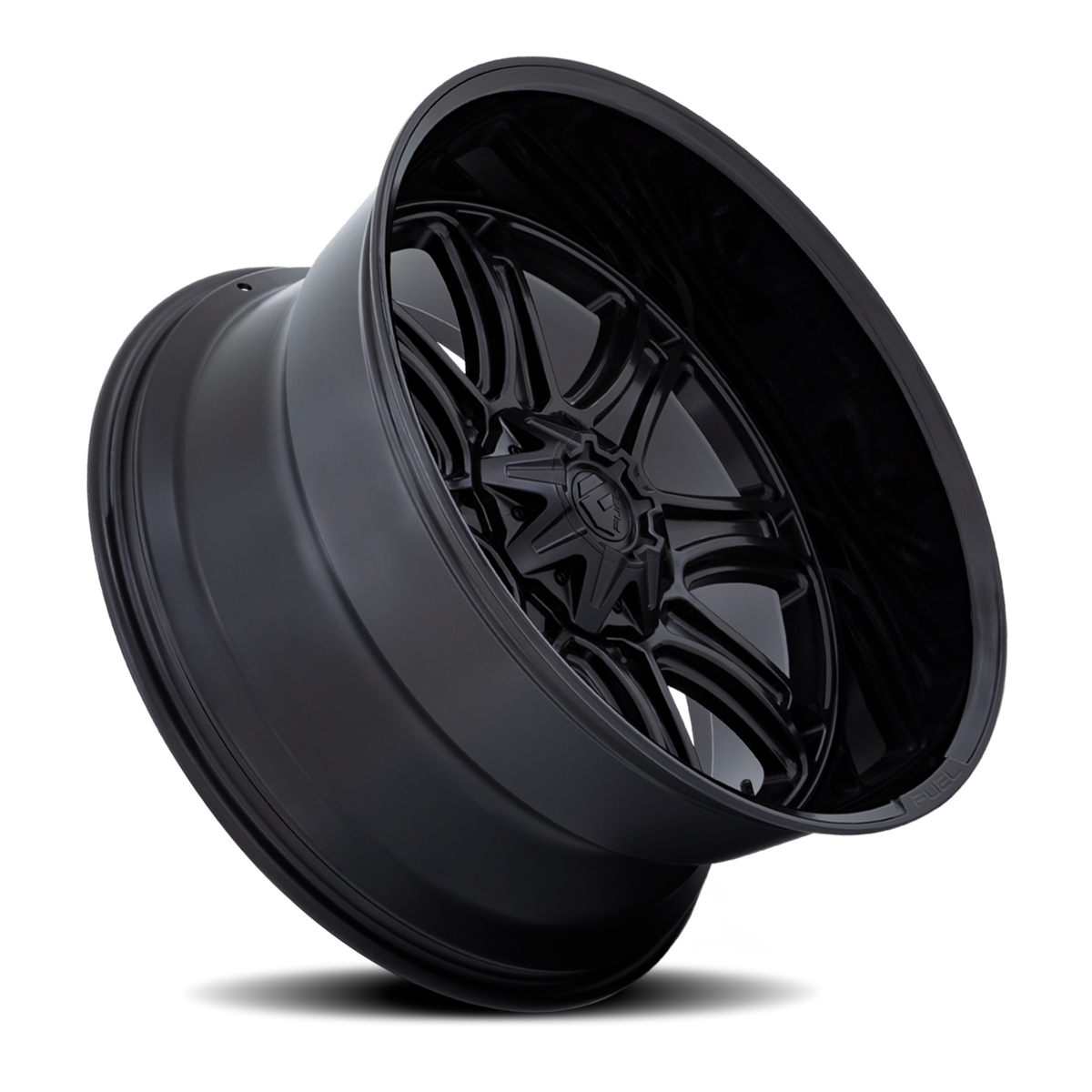 Aluminum Wheels 20X10 Darkstar FC853MB Matte Black/Gloss Black Lip Fuel Off Road Wheels
