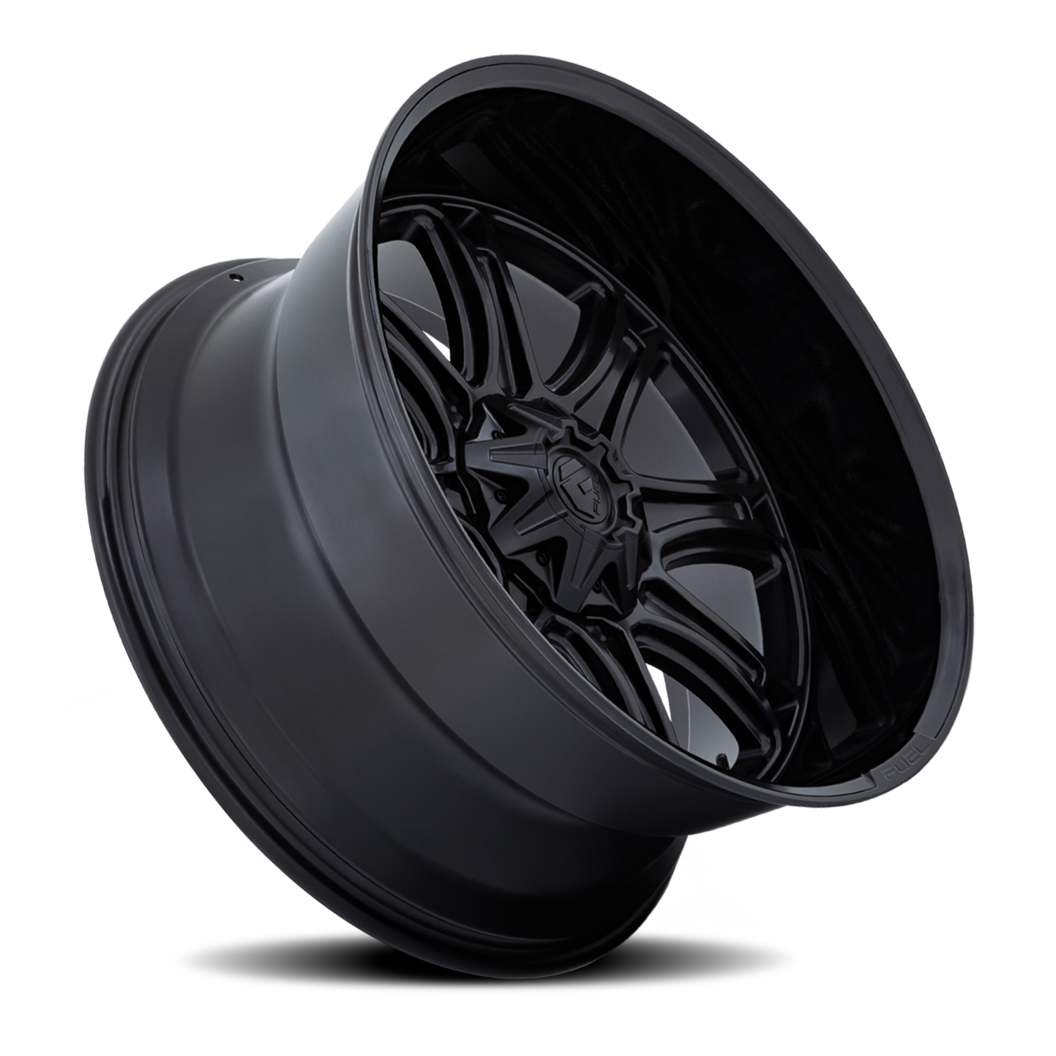 Aluminum Wheels 20X9 Darkstar FC853MB Matte Black/Gloss Black Lip Fuel Off Road Wheels